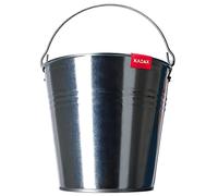 KADAX Bucket, Heavy Duty Zinc Bucket with Ergonomic Handle, Ash Bucket with Reinforced Base, Coal Bucket with Solid Walls, Tin Bucket for Rocks, Flowers, Ashes, Bulk (10L)