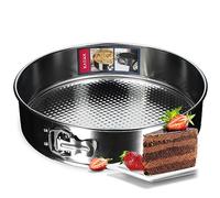 KADAX Cake Tin, Tinned Sheet Metal Baking Mould for Baking, Oven, Springform Cake Trays for Cheesecake, Round Bakeware (⌀ 30 cm, Silver)