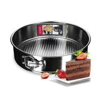 KADAX Cake Tin, Tinned Sheet Metal Baking Mould for Baking, Oven, Springform Cake Trays for Cheesecake, Round Bakeware (⌀ 26 cm, Silver)