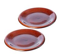 KADAX Ceramic Layer Dinner Plates, Dishwasher Safe Dinner Plates, Flat Dinner Plates, Serving Plates for Breakfast, Cake, Desserts (Small, Pack of 2)