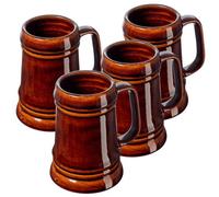 Kadax Ceramic Mug, Dishwasher Safe, Mug With Handy Handle, Stone Jug For Wine, Mulled Wine And Liquid Honey (4, 500 Ml)