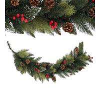 Kadax Christmas Garland 115 Cm, Artificial Garland With Pine Cones And Red Berries For Fireplace, Christmas Decoration (Dancer)