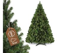 KADAX Christmas Tree 7ft, Artificial Fir Tree with Plastic Stand for Home and Office, Green Xmas Tree with Realistic Appearance, Large Holiday Decoration
