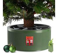 KADAX Christmas Tree Stand, Plastic Holder for Holiday Tree, Sturdy Base with Water Reservoir for Real Xmas Tree, Decorative Tree Stand (Green, 5L)