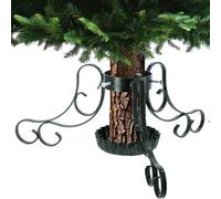 Kadax Christmas Tree Stand, Retro Steel Stand, Christmas Tree Stand With Swing Plate System, Stand For Tree (67 Cm, Green)