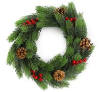 Kadax Christmas Wreath For Front Door, Artificial Holiday Wreath For Dining Table, Xmas Door Decoration With Decoration (45 Cm)