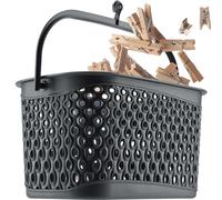 KADAX Classic Clothes Peg Basket, Peg Basket for Hanging, Grey