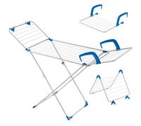 Kadax Clothes Airer 3In1, Powder-Coated Steel Drying Rack With Wheels, Multifunctional Winged Airer