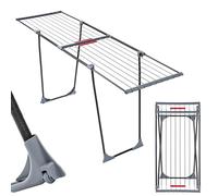 KADAX Clothes Airer, Large Powder-Coated Steel Drying Rack, Folding Winged Laundry Dryer for Indoor, Outdoor, Telescopic Linen Airer (Black)