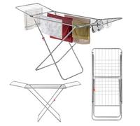 Kadax Clothes Wing Dryer, 180 X 55 X 101 Cm Clothes Airer, Airflow Clothes Dryer With Non-Slip Feet