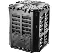Kadax Composter Black Compost Plant Plastic Quick Composter Weatherproof Thermal Composter With Folding Lid (360L)