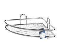 KADAX Corner Shelf, Steel Shower Organiser, Bathroom Wall Storage for Toiletries, Durable Shower Caddy, Bathroom Wire Rack (Silver)