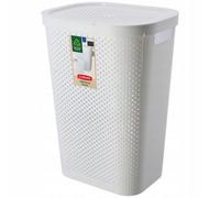 Kadax Curver Laundry Basket, 60 L, 43.7 X 35.1 X 60.2 Cm, Recycled Plastic, White