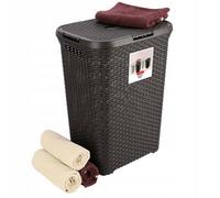 Kadax Curver Style 60 Litre Laundry Hamper, Dark Brown
