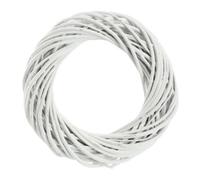 Kadax Decorative Wreath, Ideal As A Door Wreath, Natural Willow Wreath, Rattan Wreath, Table Wreath Natural Wreath (White 36.5 Cm)