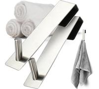 Kadax Door Hook For Hanging, Door Rack Hook, Door Clothes Hook, Clothes Hook Ball, Door Coat Rack Hook (Silver, Pack Of 2, Single)