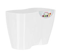 KADAX Double Flowerpot, Polypropylene Orchid Pot in Several Colours, Oblong Planter for Living Room, Office, Bedroom, Kitchen, Elegant Plant Pot (23.5 x 12 cm, White)