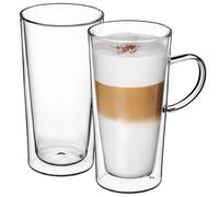 Kadax Double-Walled Glasses, Set, 380 Ml, Thermal Glasses Made Of Borosilicate Glass, Drinking Glasses For Tea, Coffee (2)