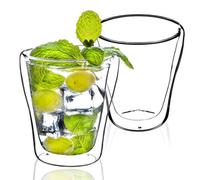Kadax Double-Walled Glasses, Set Of 2, 250 Ml, Thermal Glasses Made Of Glass, Drinking Glasses For Tea, Coffee, Cappuccino, Water