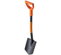 Kadax Drainage Spade, Steel Garden Spade For Digging, Pointed Spade For Gardening, Narrow Shovel, D-Handle (86 Cm, Black-Orange)