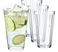 KADAX Drink Glasses, Drinking Glasses, Neutrum Calcium Glass, All-Purpose Drinking Glasses, Water Glasses, Universal Glasses for Drinks, Mojito, Ice Cream Cafe (Amalia 360 ml, 4)