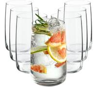 Kadax Drinking Glasses, 480 Ml Cocktail Glasses Made Of Durable Glass, Dishwasher Safe Long Drink Glasses, Universal Glasses