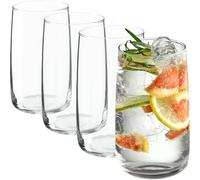 KADAX Drinking Glasses, 480 ml Cocktail Glasses Made of Durable Glass, Dishwasher Safe Long Drink Glasses, Universal Glasses, Drink Glasses for Water, Juice, Drinks or Whisky (4 x 480 ml)