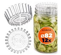 KADAX Fermentation Weights for Jars, Polypropylene Accessories for Fermenting Sauerkraut, Kimchi and Pickles in Wide Mouth Vessels (82 mm, 12 Pieces)