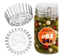 KADAX Fermentation Weights for Jars, Polypropylene Accessories for Fermenting Sauerkraut, Kimchi and Pickles in Wide Mouth Vessels (82 mm, 24 Pieces)