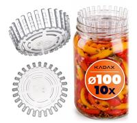 KADAX Fermentation Weights for Jars, Polypropylene Accessories for Fermenting Sauerkraut, Kimchi and Pickles in Wide Mouth Vessels (100 mm, 10 Pieces)