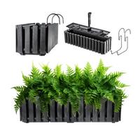 Kadax Flower Box, Balcony Pot In 2 Sizes, 4 Colour Variations, Slatted Look, Plant Pot In Country House Style (60 Cm, Anthracite)