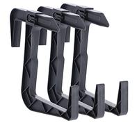 KADAX Flower Box Holder No Drilling, Balcony Box Holder Set, Adjustable Hooks and Holder for Flower Box, Flower Box Holder for Balcony and Windowsill (Pack of 3, Graphite)