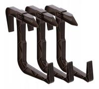 Kadax Flower Box Holder Without Drilling, Balcony Box Holder Set, Adjustable Hooks And Holder For Flower Box (Pack Of 3 Brown)