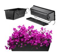 Kadax Flower Box, Planter In 2 Sizes And 4 Colour Variations, Plastic Balcony Box (60 Cm, Anthracite)
