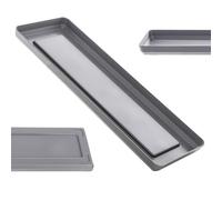 KADAX Flower Pot Coaster, Plastic Flower Box Coaster, Rectangular Plant Saucer, Saucer for Flower Pots, Flower Saucer (Anthracite, 40 cm)