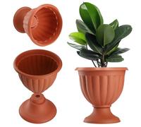 Kadax Flower Pot, Plastic Flower Bowl, Round Plant Trophy Lightweight Terracotta Amphora Planter For Outdoor Garden Patio (29Cm)