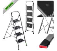 Kadax Folding Ladder Made Of Steel, Step Ladder With Load Capacity Up To 150Kg, Ladder With Folding Fuse