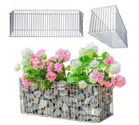 Kadax Gabion Plant Basket, Gabion, Rectangular Galvanised Steel Planter, Stone Basket, Flower Pot, Planter Box (98 X 33 X 32 Cm)