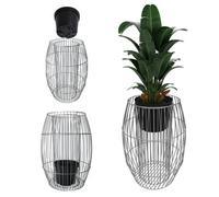 Kadax Galvanised Steel Gabion Baskets, Sturdy Pot, Gabion Pot, Minimalist Wire Baskets, Gabions (62Cm)