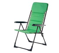 Kadax Garden Chair, High-Backed Steel Folding Chair With Armrests Folding Chair With Load Capacity Up To 110 Kg Deck Chair (Green)