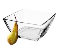 KADAX Glass Bowl, 18.8 x 13.1 x 8.9 cm Fruit Bowl Made of Durable Glass, Classic Salad Bowl, Dishwasher Safe Glass Bowl, Transparent Snack Bowl for Fruit (Transparent/Pack of 1)