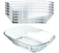 Kadax Glass Bowl, 230 Ml Glass Salad Bowl, Dishwasher Safe Fruit Bowl, Snack Bowl For Meals And Parties (14.3X10.5 Cm, Pack Of 6)