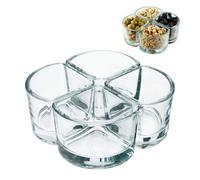Kadax Glass Bowls, Snack Bowls, Dip Bowls, Serving Bowls For Nuts, Dips, Desserts And Olives (4 X 120 Ml, Quarter Circle)