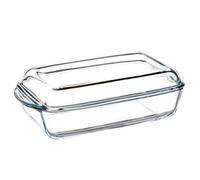 Kadax Glass Casserole Dish, Ovenproof Dish With Lid And Handles, Heat-Resistant Dish For Cooking, Baking, (Rectangular, 3.95 L)