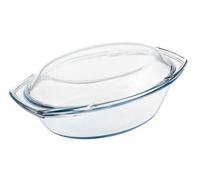 Kadax Glass Casserole Dish, Ovenproof Dish With Lid And Handles, Heat-Resistant Dish For Cooking, Baking, Roasting (Oval, 2.9 L)