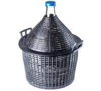 Kadax Glass Demijohn 20 L, Transparent Carboy With Slim Neck And Plastic Basket For Wine Making And Brewing