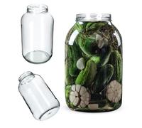KADAX Glass Jar 4 L, Large Jar with Wide Mouth for Preserving, Pickling and Fermenting, Storage Jar for Pickles and Sauerkraut (Without Lid)