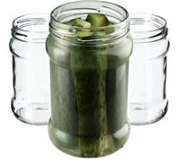 Kadax Glass Jars 315 Ml, Small Preserving Jars With Wide Mouth For Homemade Jam, Marmalade And Honey (Solo, Pack Of 10)