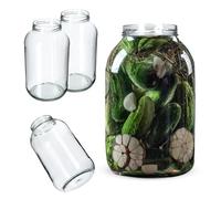 KADAX Glass Jars 4 L, Large Jars with Wide Mouth for Preserving, Pickling and Fermenting, Storage Jars for Pickles and Sauerkraut (Set of 2, Without Lids)