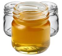 Kadax Glass Jars 40 Ml, Mini Preserving Jars For Homemade Jam, Marmalade And Honey (Solo, Pack Of 10)